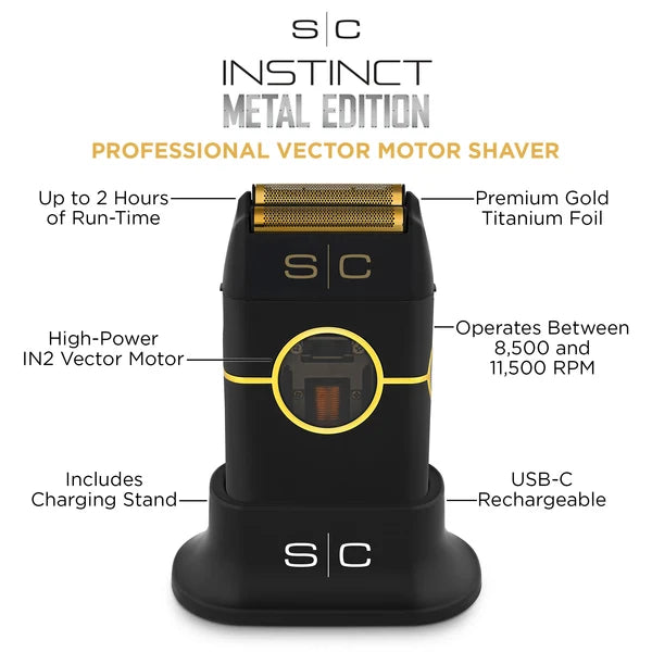 Style Craft INSTINCT METAL PROFESSIONAL DOUBLE FOIL SHAVER