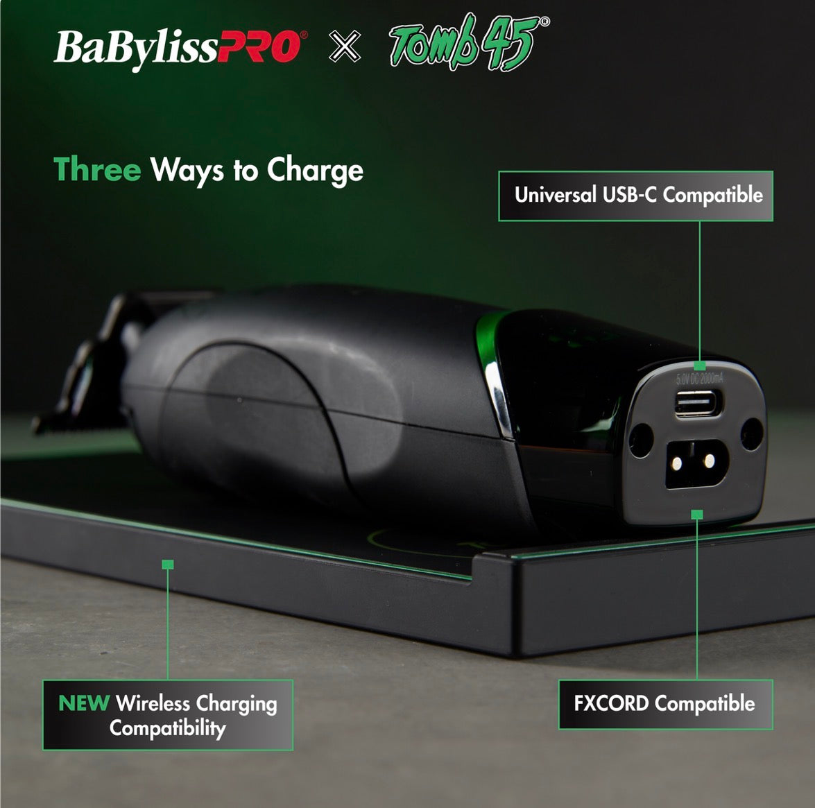 BaBylissPRO® x Tomb45® Wireless-Charging Trimmer