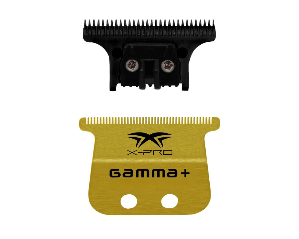 GAMMA+ WIDE GOLD TITANIUM FIXED BLADE & DLC THE ONE CUTTING TRIMMER BLADE SET